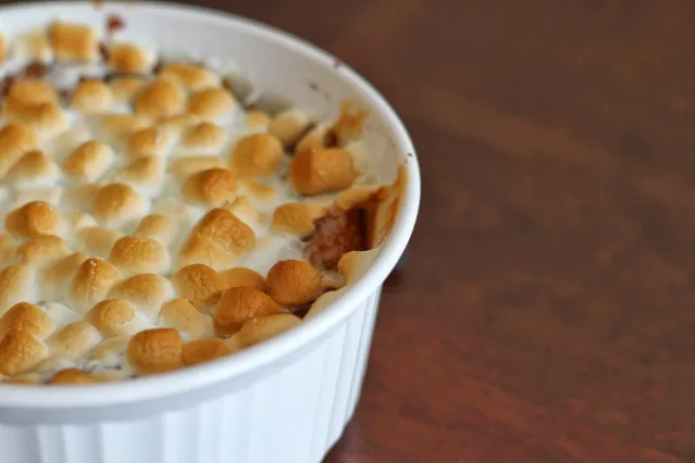 Sweet potato casserole with marshmallows